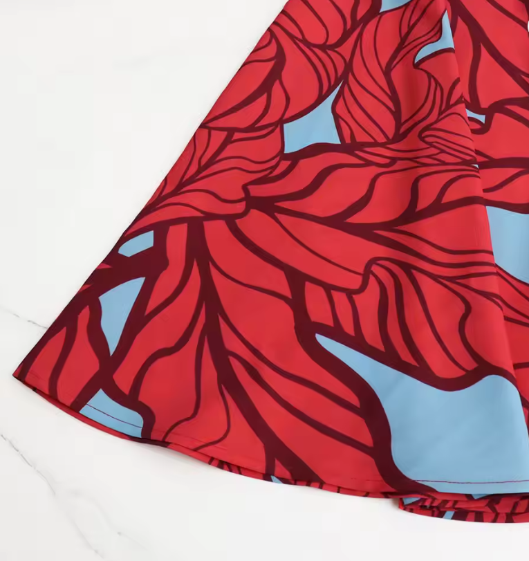 Floral Print High-Waisted Spaghetti Strap Cut-Out Maxi Dress