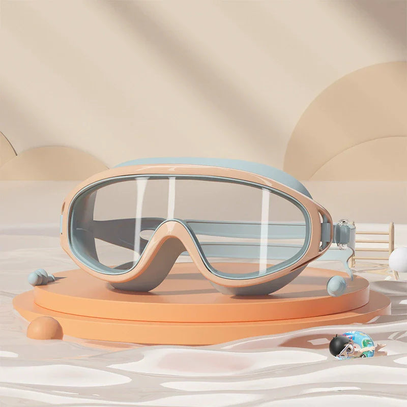🔥Time-Limited Offer - 🌊HD Children's Large Frame Waterproof and Anti-Fog Swimming Goggles