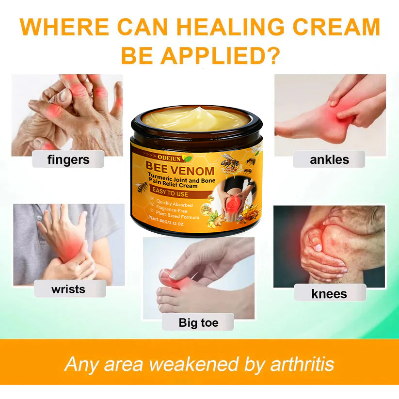 🔥Final 3 Hours: 80% OFF - ODEIUN™ Turmeric & Bee Venom Joint and Bone Pain Relief Cream🐝