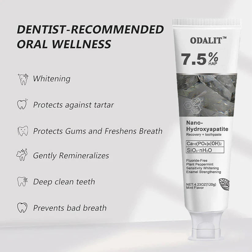 🔥Final 3 Hours: 80% OFF - ODALIT™ Fluoride-Free Nano-Hydroxyapatite Toothpaste