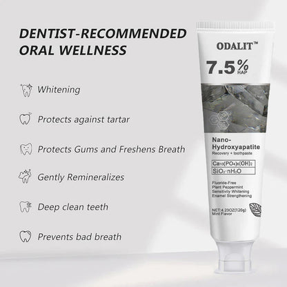 🔥Final 3 Hours: 80% OFF - ODALIT™ Fluoride-Free Nano-Hydroxyapatite Toothpaste