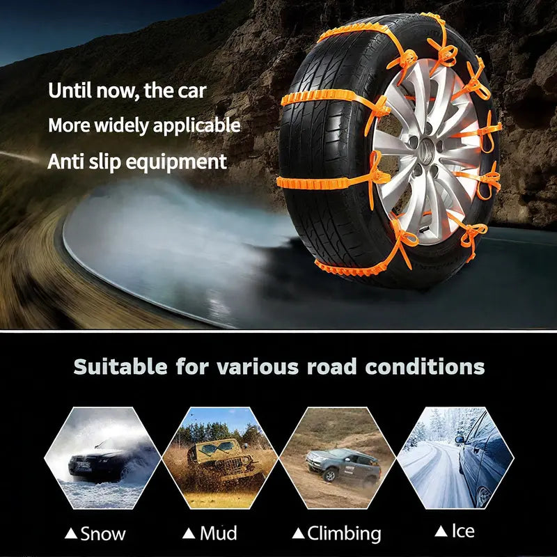🔥Time-Limited Offer -🛞Universal Anti-Skid Snow Chains – Instant Winter Traction for All Vehicles