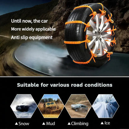 🔥Time-Limited Offer -🛞Universal Anti-Skid Snow Chains – Instant Winter Traction for All Vehicles