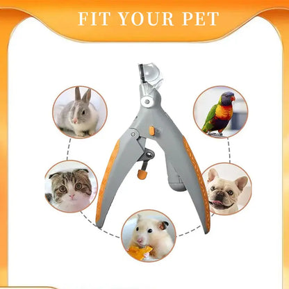 LED Light Pet Nail Clipper 5X Magnification That Doubles as a Nail Trapper, Great for Trimming Cats & Dogs Nails & Claws, Razor Sharp and Durable Blade , Quick-Clip