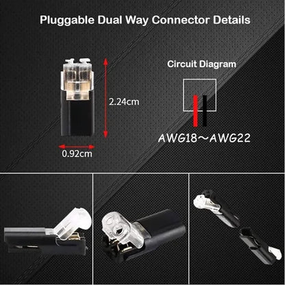 🔥Time-Limited Offer -🔌2-Pin Solderless Wire Connector – Compact Plug for LED Strips & 18–22 AWG Cables