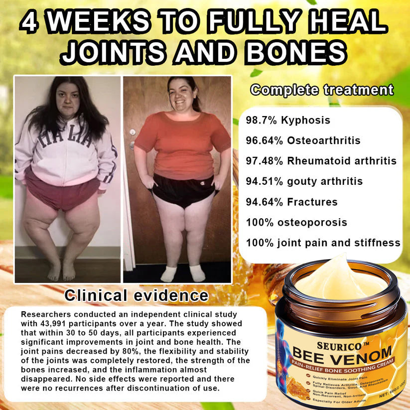 🔥Final 3 Hours: 80% OFF - SEURICO™ Bee Venom Pain Relief Bone Soothing Cream🐝