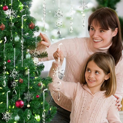 🎄Winter New Year Party Supplies Set - Crystal Snowflake Ornaments For Christmas Tree🎅