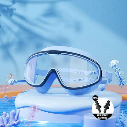 🔥Time-Limited Offer - 🌊HD Children's Large Frame Waterproof and Anti-Fog Swimming Goggles