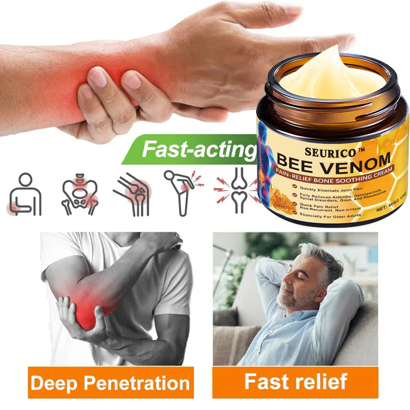 🔥Final 3 Hours: 80% OFF - SEURICO™ Bee Venom Pain Relief Bone Soothing Cream🐝