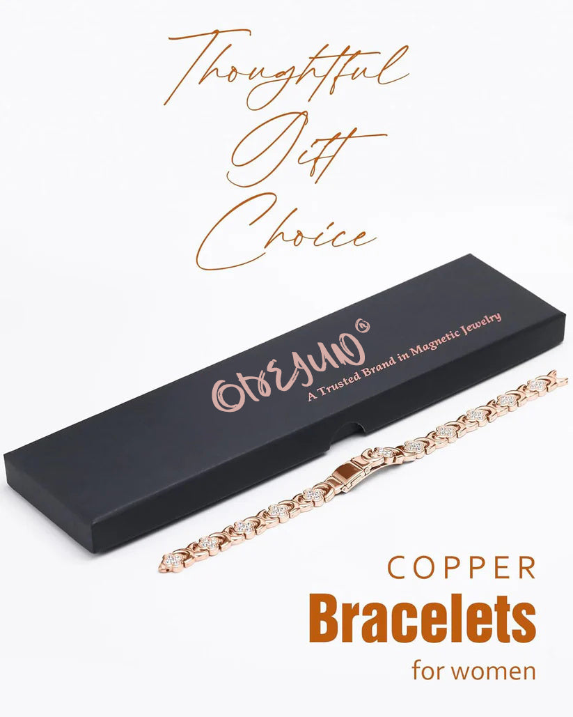 🔥Final 3 Hours: 80% OFF - ODEIUN® Copper Bracelets for Women. Pure Copper Magnetic Bracelet with 3800 Gauss Effective Magnets
