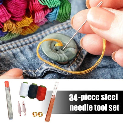 🔥Time-Limited Offer - 🧵Easy-Thread Sewing Kit (34PCS)
