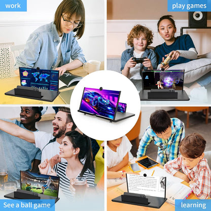 🔥Final 3 Hours: 80% OFF -📱Desktop Phone Screen Magnifier with Extendable Stand🔍