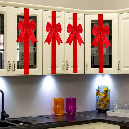 🔥Time-Limited Offer -🎄Christmas Cabinet Ribbon Bows – Instant Festive Makeover