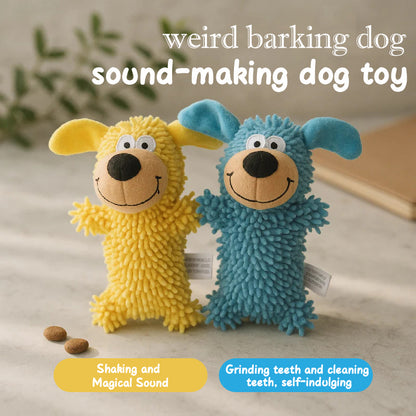 🔥🎄 Christmas Time Limited Offer - 🐾Cute Squeaky Mop Dog Toy｜Teeth Cleaning Chew · Interactive · Durable Plush