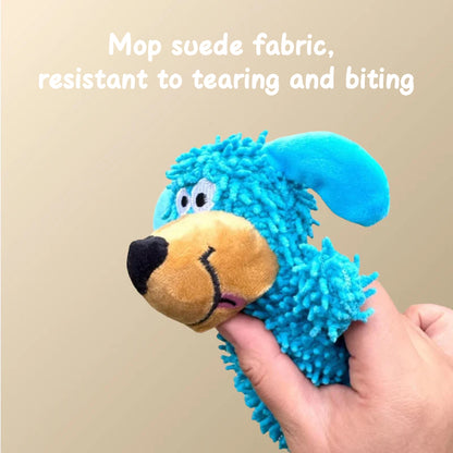 🔥🎄 Christmas Time Limited Offer - 🐾Cute Squeaky Mop Dog Toy｜Teeth Cleaning Chew · Interactive · Durable Plush
