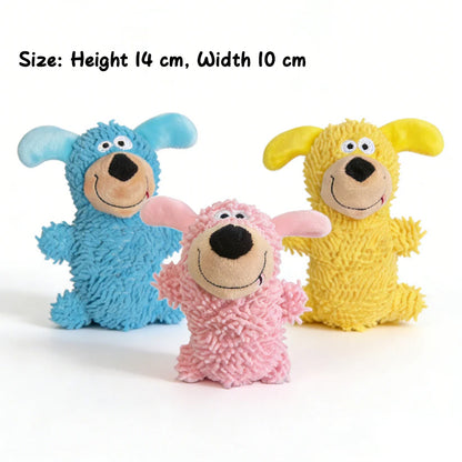 🔥🎄 Christmas Time Limited Offer - 🐾Cute Squeaky Mop Dog Toy｜Teeth Cleaning Chew · Interactive · Durable Plush