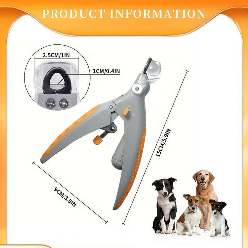LED Light Pet Nail Clipper 5X Magnification That Doubles as a Nail Trapper, Great for Trimming Cats & Dogs Nails & Claws, Razor Sharp and Durable Blade , Quick-Clip
