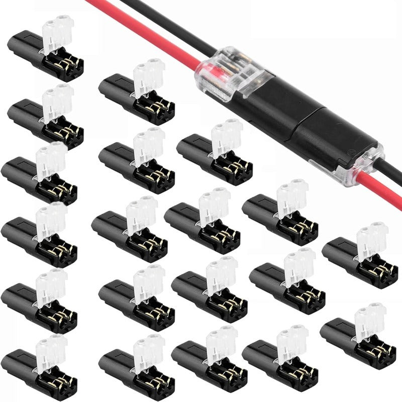 🔥Time-Limited Offer -🔌2-Pin Solderless Wire Connector – Compact Plug for LED Strips & 18–22 AWG Cables