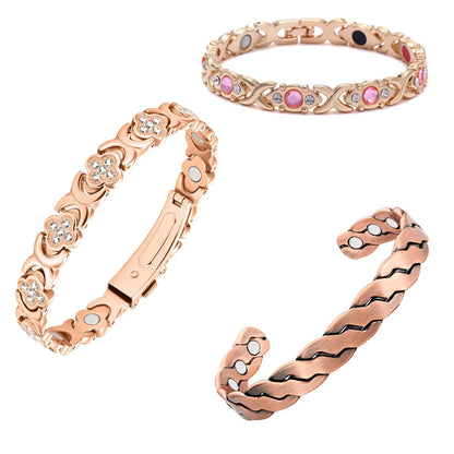 🔥Final 3 Hours: 80% OFF - ODEIUN® Copper Bracelets for Women. Pure Copper Magnetic Bracelet with 3800 Gauss Effective Magnets