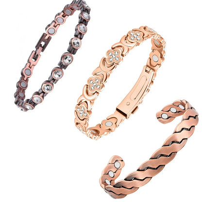 🔥Final 3 Hours: 80% OFF - ODEIUN® Copper Bracelets for Women. Pure Copper Magnetic Bracelet with 3800 Gauss Effective Magnets