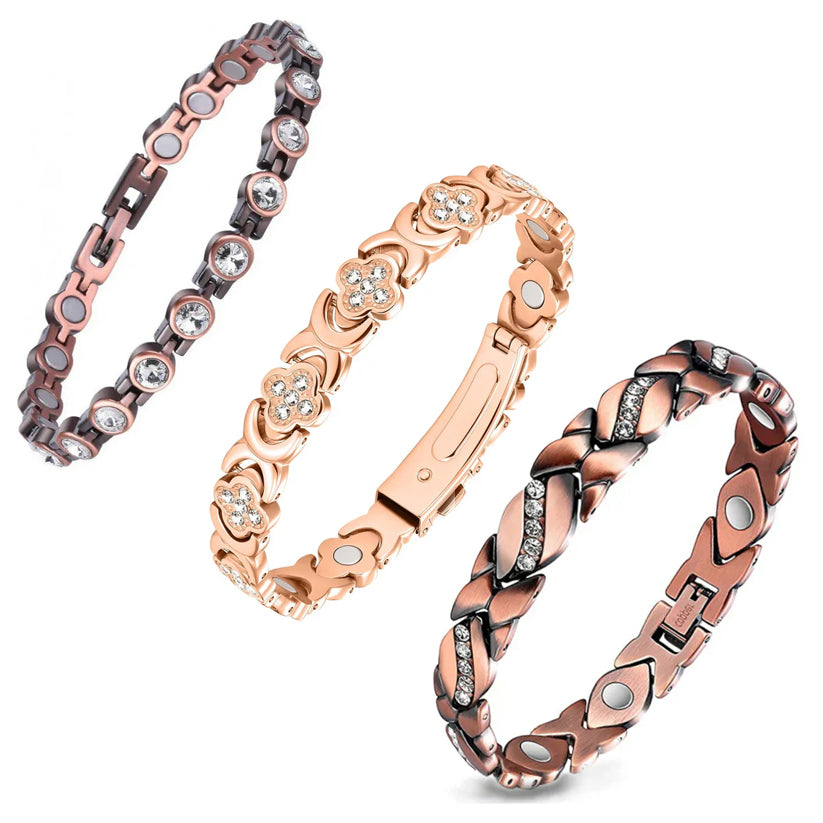 🔥Final 3 Hours: 80% OFF - ODEIUN® Copper Bracelets for Women. Pure Copper Magnetic Bracelet with 3800 Gauss Effective Magnets