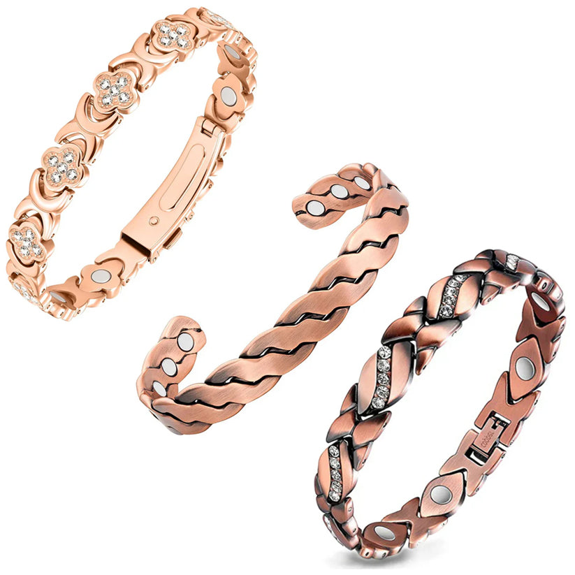 🔥Final 3 Hours: 80% OFF - ODEIUN® Copper Bracelets for Women. Pure Copper Magnetic Bracelet with 3800 Gauss Effective Magnets