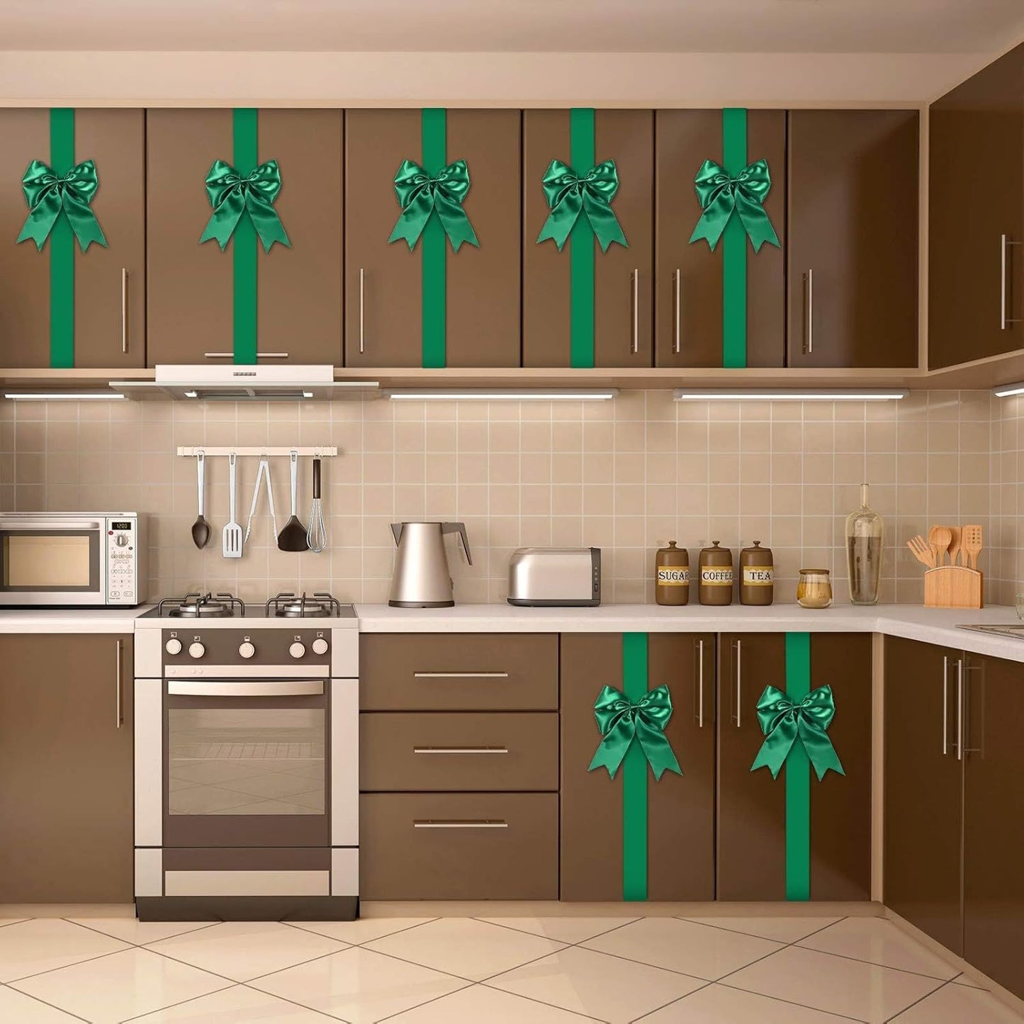 🔥Time-Limited Offer -🎄Christmas Cabinet Ribbon Bows – Instant Festive Makeover