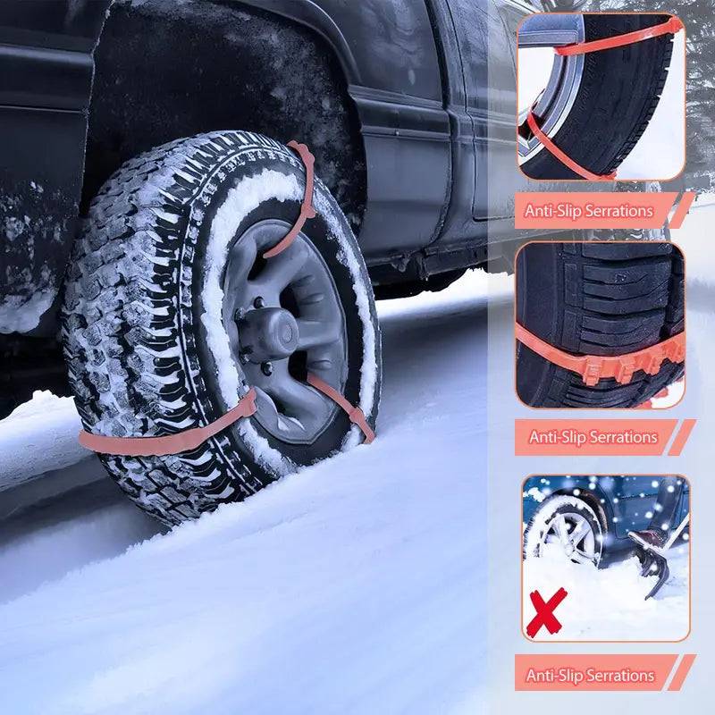 🔥Time-Limited Offer -🛞Universal Anti-Skid Snow Chains – Instant Winter Traction for All Vehicles