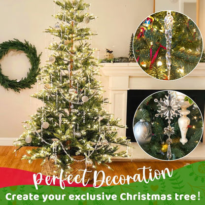 🎄Winter New Year Party Supplies Set - Crystal Snowflake Ornaments For Christmas Tree🎅