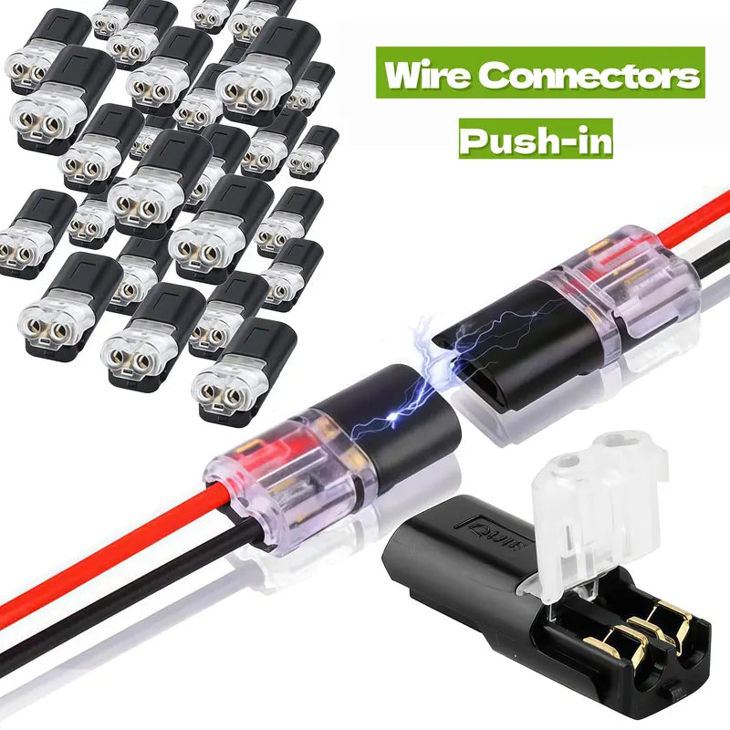 🔥Time-Limited Offer -🔌2-Pin Solderless Wire Connector – Compact Plug for LED Strips & 18–22 AWG Cables
