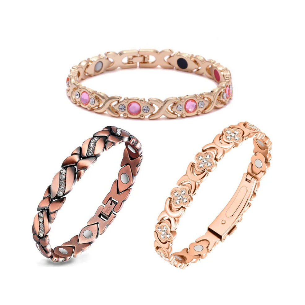 🔥Final 3 Hours: 80% OFF - ODEIUN® Copper Bracelets for Women. Pure Copper Magnetic Bracelet with 3800 Gauss Effective Magnets