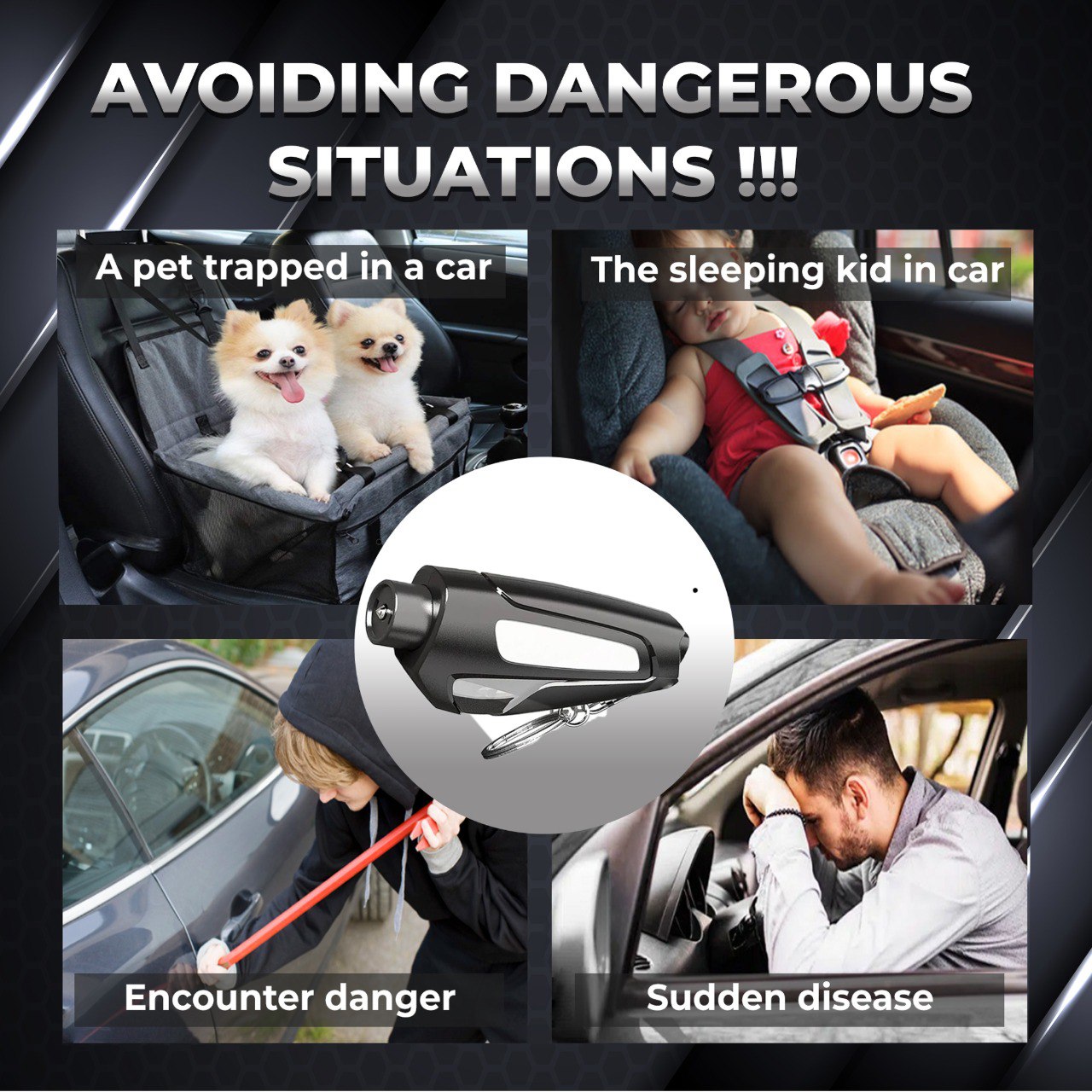 🔥Final 3 Hours: 80% OFF - 💥Upgraded 3-in-1 Car Window Breaker