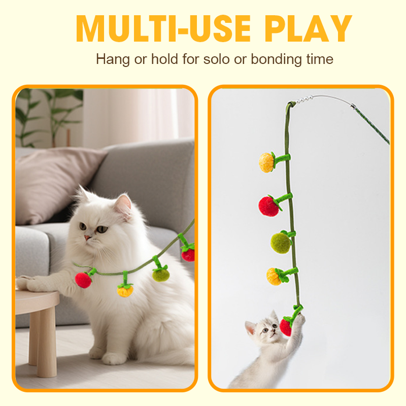 🔥Time-Limited Offer -🐾Interactive Fruit-Shaped Catnip Toy String