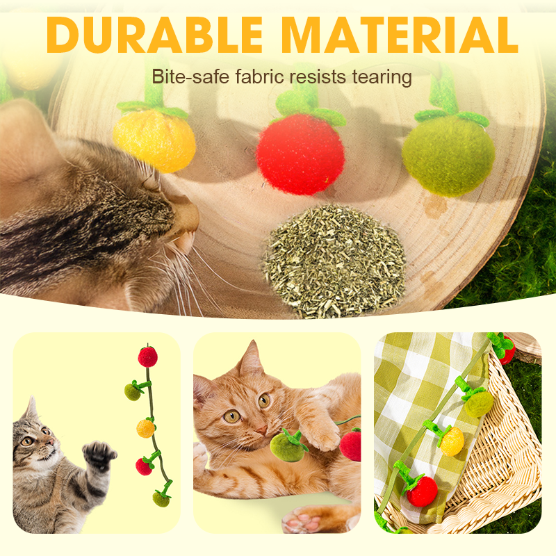🔥Time-Limited Offer -🐾Interactive Fruit-Shaped Catnip Toy String